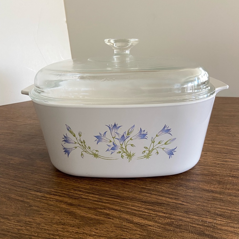 RARE FIND Vintage Corningware Blue Dusk Corn Flower Pattern 5 liter Casserole
